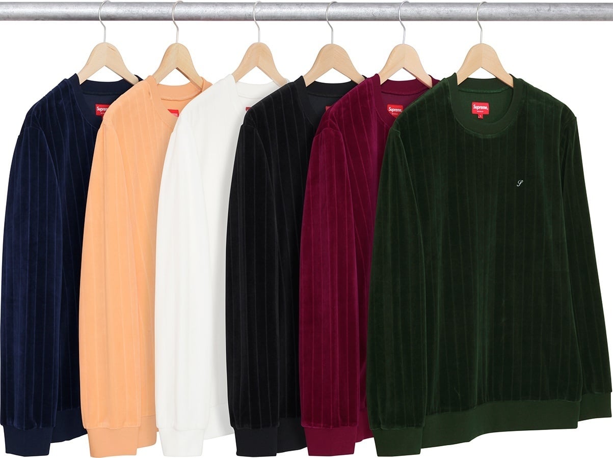 Ribbed Velour Crewneck